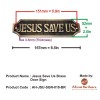 Jesus Save Us Brass Door Sign 